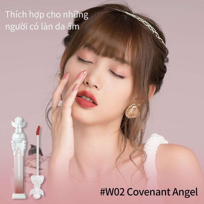 Son môi Flower Knows lâu trôi thiết kế vỏ hình thiên thần nhỏ sang trọng 14 màu sắc tự chọn 4g