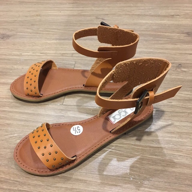 🇺🇸Giày sandals da bệt Mỹ SUGAR cổ cao đính bi DA size 5.5