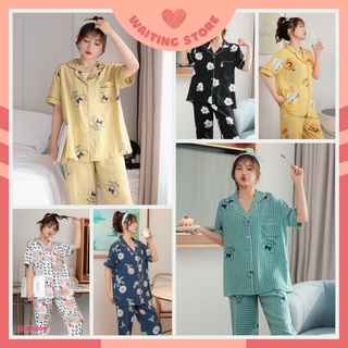 Pijama- Đồ Bộ Set Ngủ Vải Đũi Lụa Cao Cấp Sang Chảnh Áo Cộc Quần Dài CDDP01