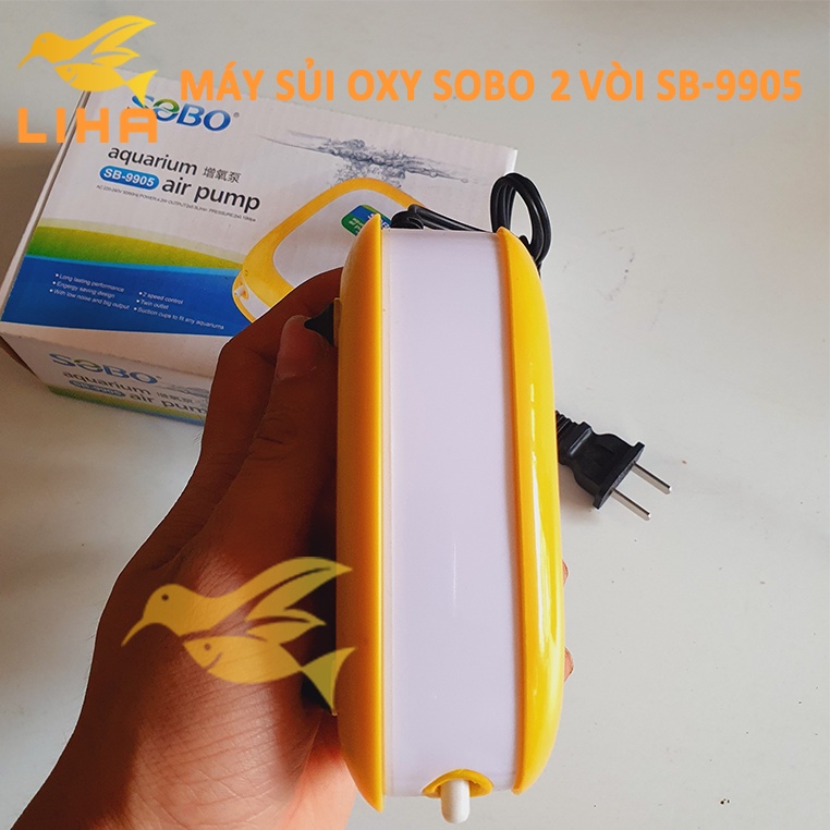 Máy Sủi Oxy Sobo 2 Vòi SB9905 - Máy Oxi Cho Bể Cá