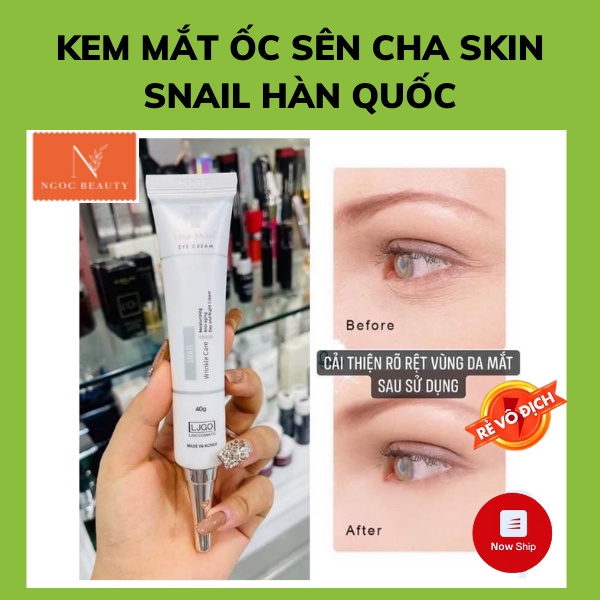 Kem mắt ốc sên Cha Skin Snail Hàn Quốc