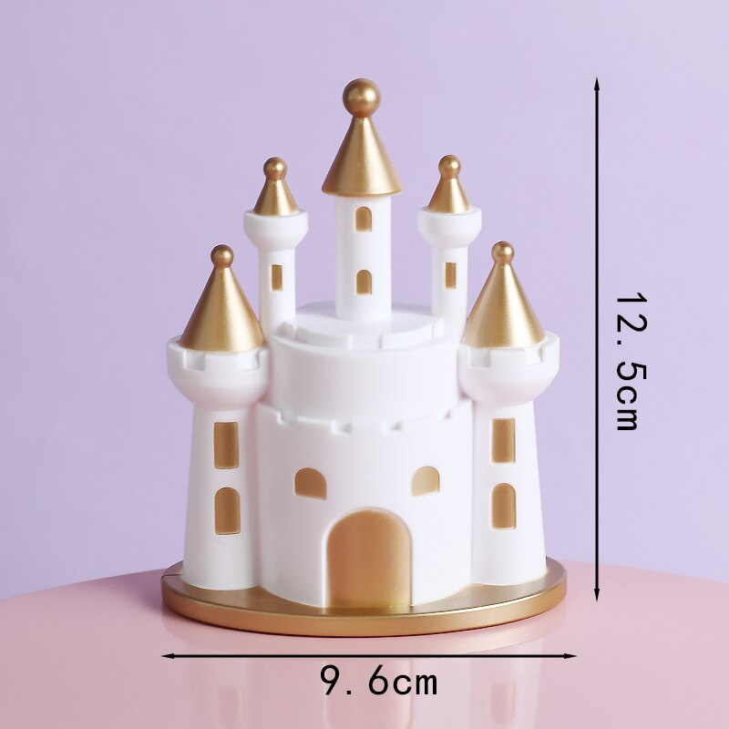 Phụ kiện cắm trang trí bánh kem/ bánh cupcake hình lâu đài hoạt hình 3D