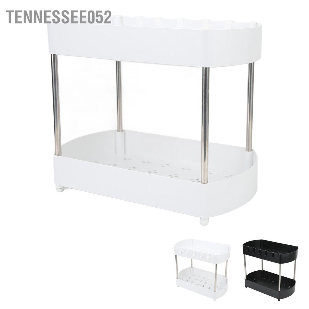 Tennessee052 Dưới bồn rửa tổ chức 2 tầng rỗng ngoài ABS Tủ phòng tắm với giá đỡ bằng thép không gỉ và 5 móc