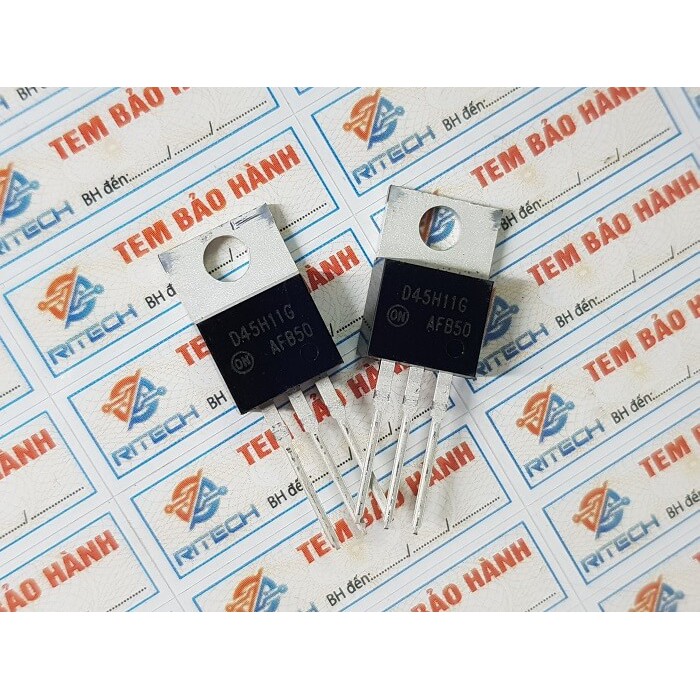 [Combo 2 chiếc] D45H11G, D45H11 Transistor PNP 80V-10A TO-220