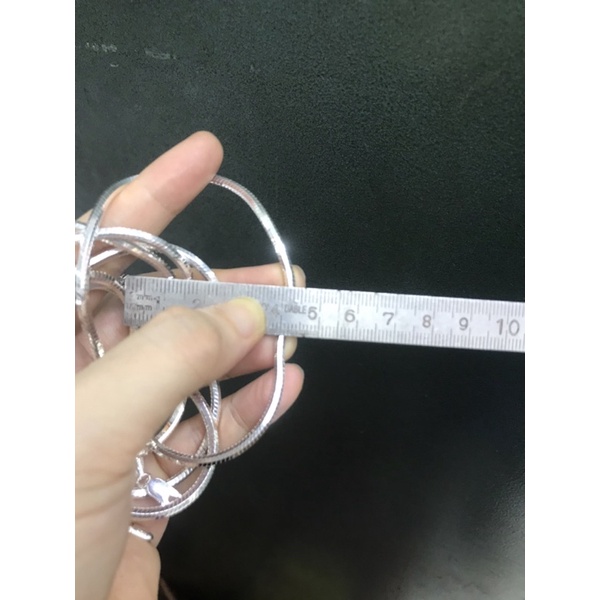 Dây mỳ giun thân tròn to 2 -3 ly dài 50 - 60cm bạc thật đẹp hiếm
