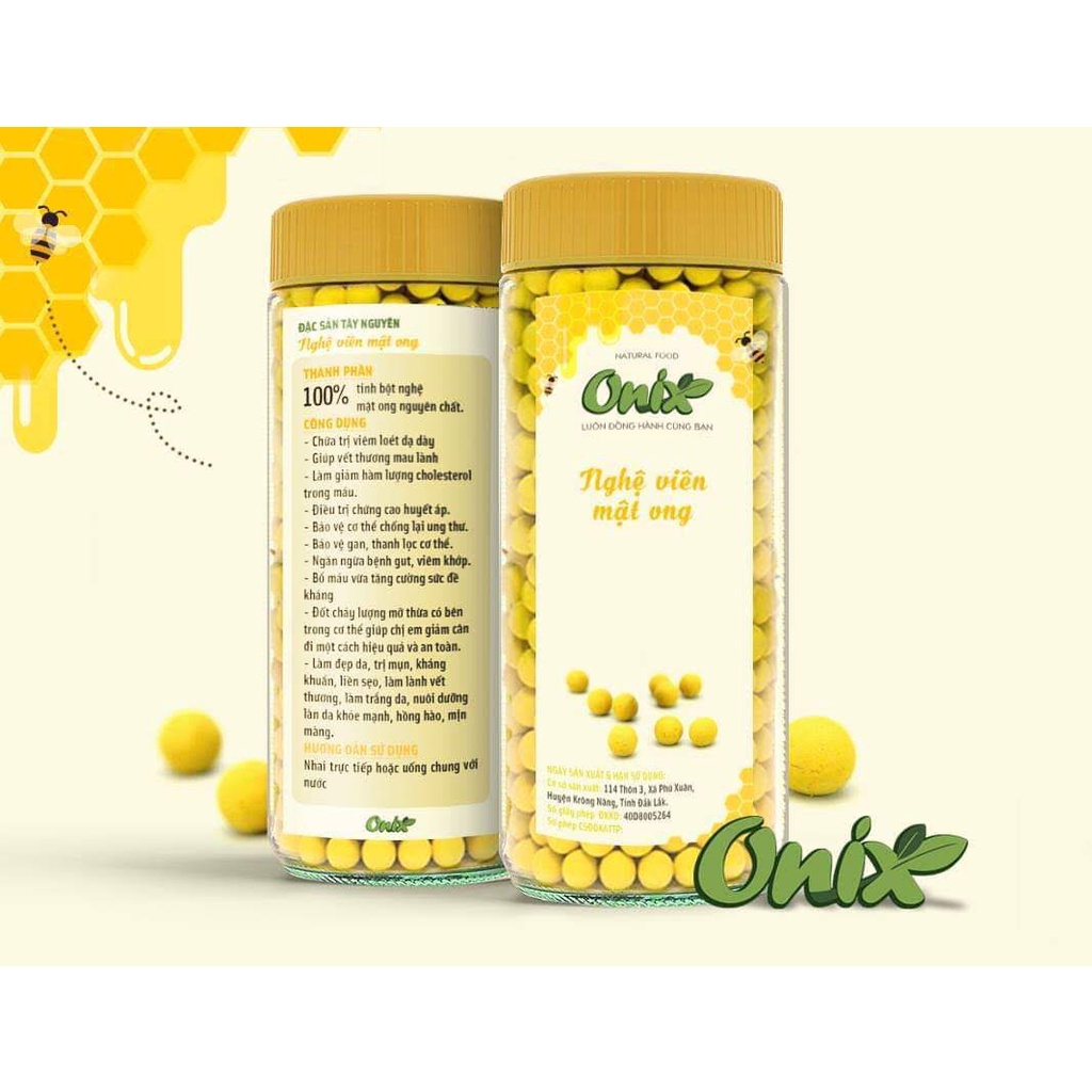 VIÊN TINH NGHỆ MẬT ONG ONIX 100% NGUYÊN CHẤT THIÊN NHIÊN | HŨ 400GR