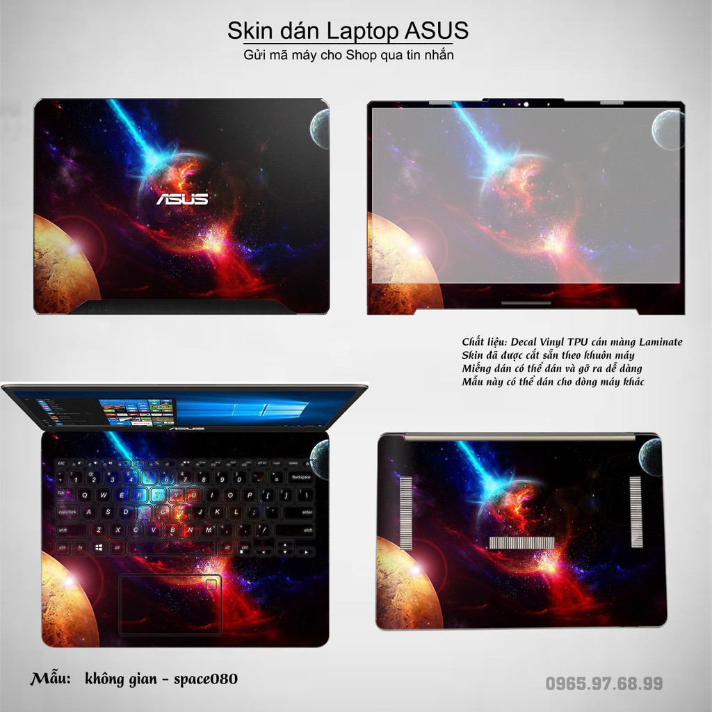 Skin dán Laptop Asus in hình không gian _nhiều mẫu 14 (inbox mã máy cho Shop)