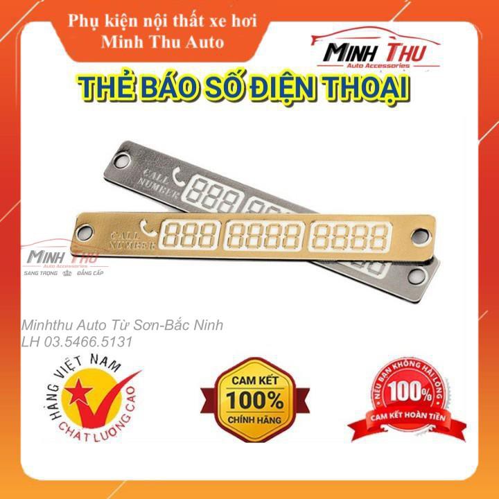 Bảng số điện thoại ghi số điện thoại khi dừng đỗ xe ô tô - Bảng số đen và trắng