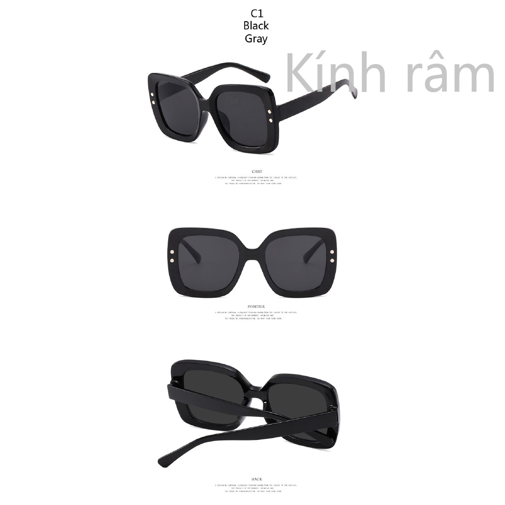 Kính râm nữ gọng vuông phong cách cổ điển