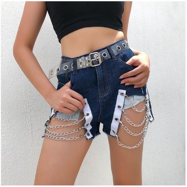Quần short xanh có xích H43 Hỉn Hỉn Store