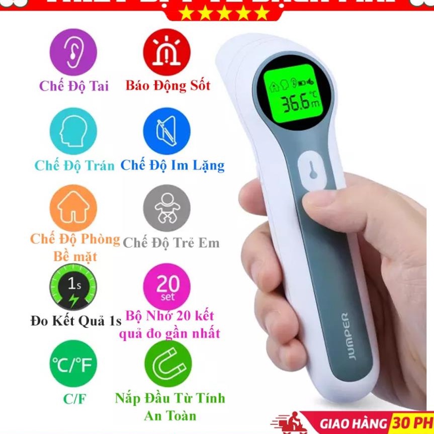 Nhiệt Kế Hồng Ngoại đo Tai, Trán Jumper JPD-FR300 (BH 2 năm)