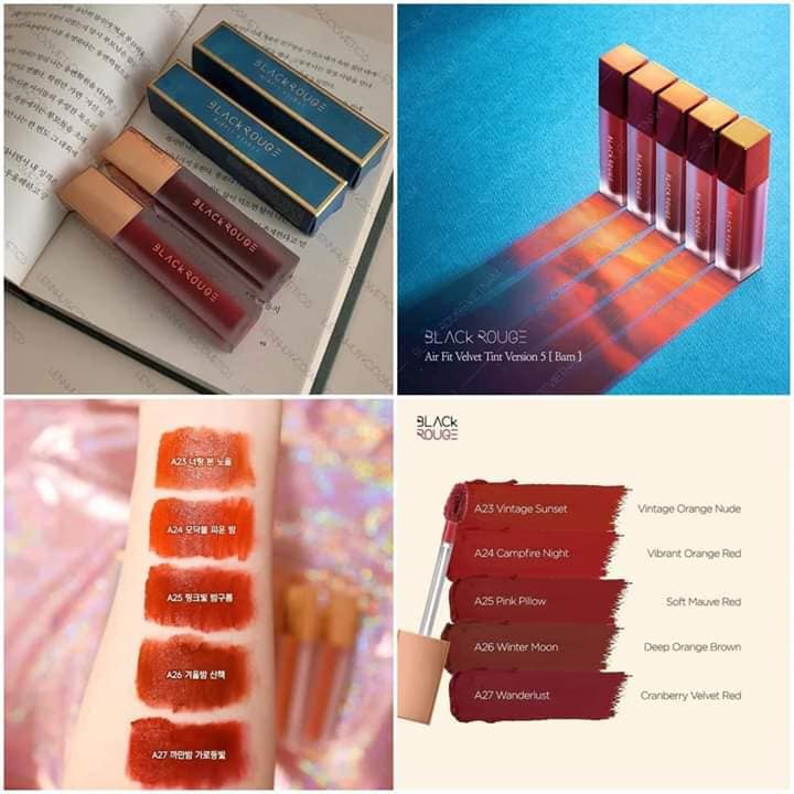 Son kem lì mềm mịn lâu trôi Black Rouge Air Fit Velvet Tint Ver 5