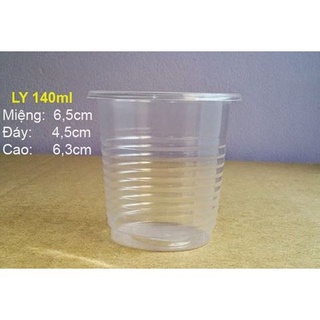 Ly nhựa rau câu 140ml có nắp (Lốc 50 cái)