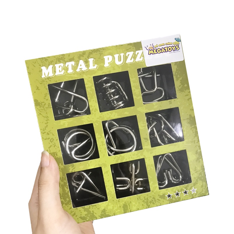 Bộ 9 Món Đồ Chơi Trí Tuệ Giải Đố Metal Puzzle 3009B