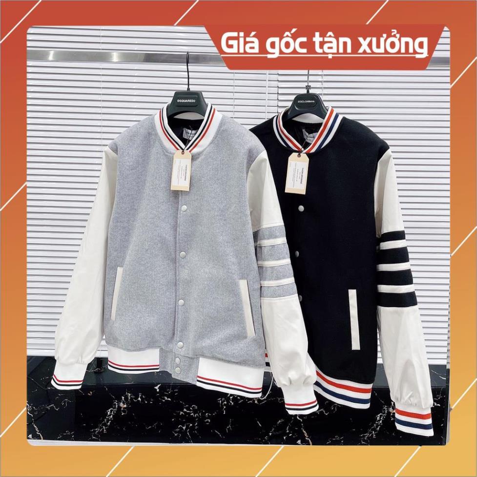 HOT Áo khoác Bomber Thom Browne,ÁO Khoác Nam Nữ From rộng Hot 2022 chất liệu cao cấp Lên dáng siêu xịn mịn