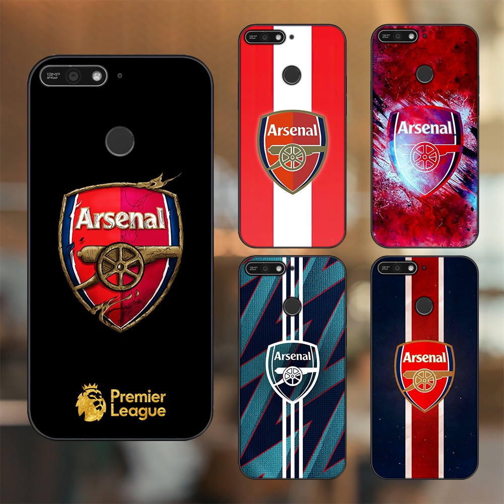 Ốp lưng Huawei Y6 Prime viền đen in hình Arsenal FC