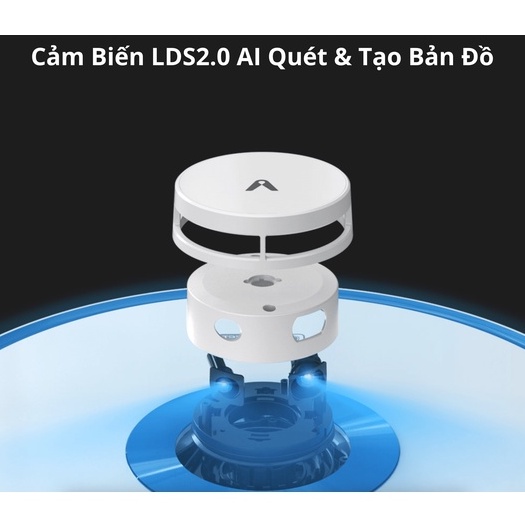 Robot hút bụi lau nhà Xiaomi Viomi S9 Alpha UV - Có Đèn UV cực tím diệt 99% vi khuẩn, Dock sạc kiêm đổ rác