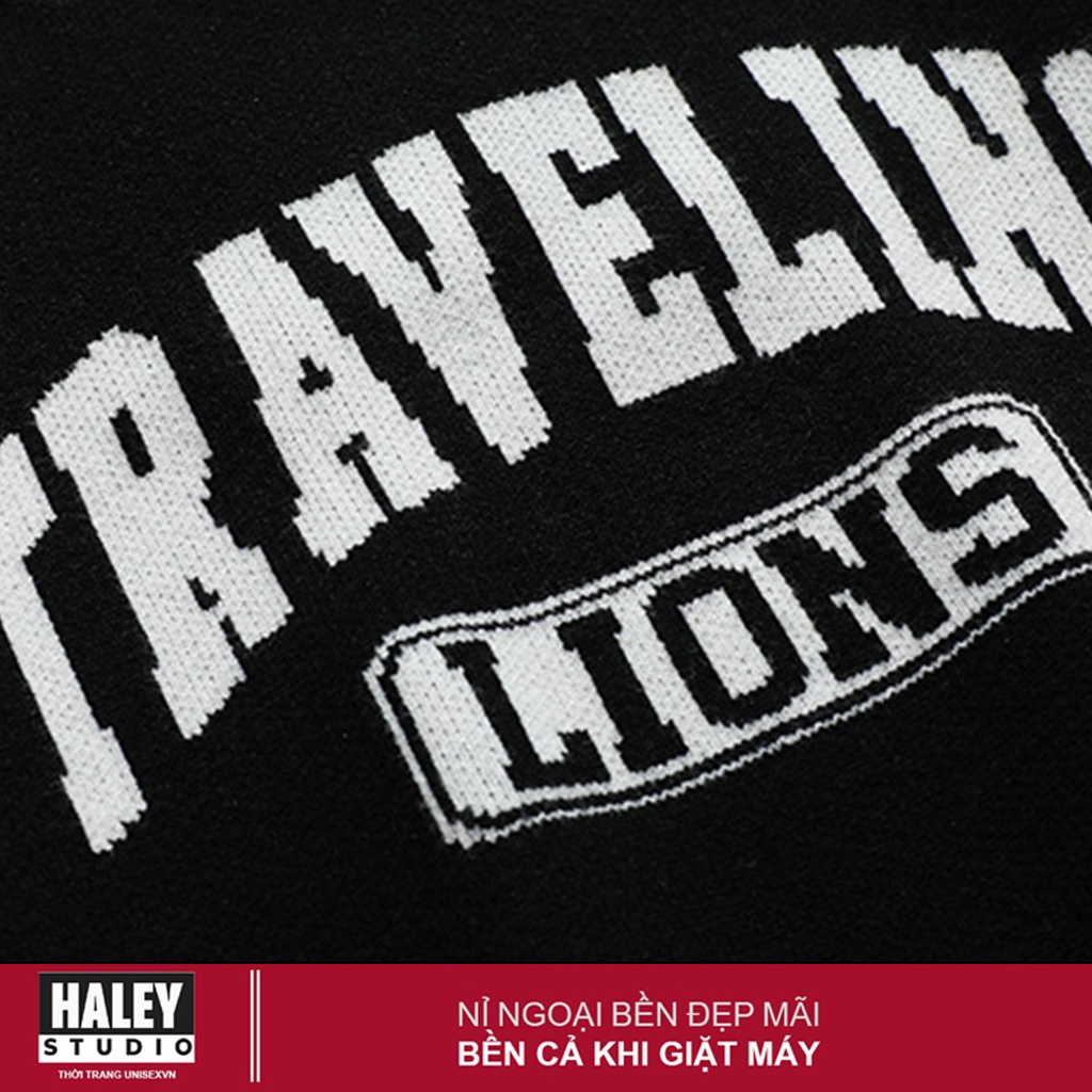 Áo Sweater HALEY nam nữ mã HD332 TRAVELING LIONS phong cách Hàn Quốc năng động basic ấm áp