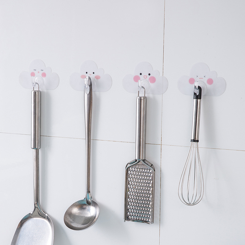 Set 4 Móc Treo Đồ Dán Tường Hình Đám Mây