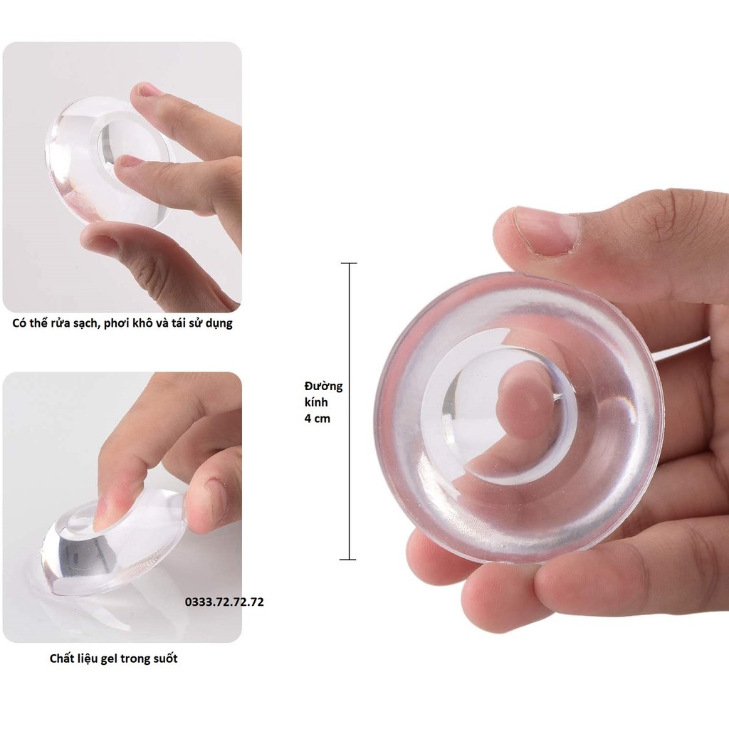 Đệm silicone trong suốt chống va đập cửa silicone mềm mại, lót dán tường