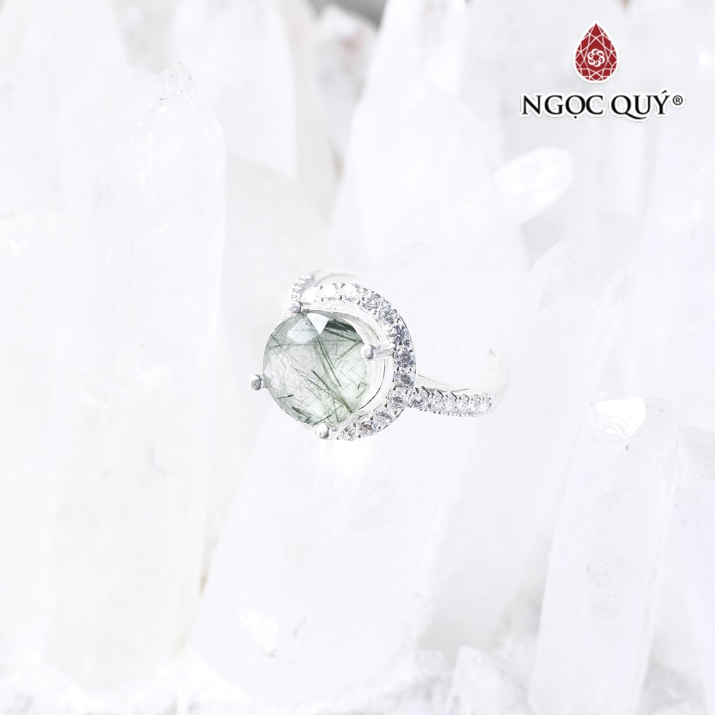 Nhẫn bạc nữ đính TA tóc cao cấp - Ngọc Quý