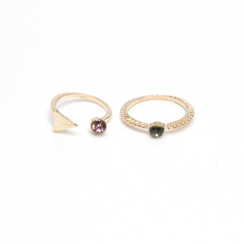 5 Pcs/ Set Delicate Vintage Bohemian Gypsy Ring Set Geometric Joint Finger Knuckle Rings