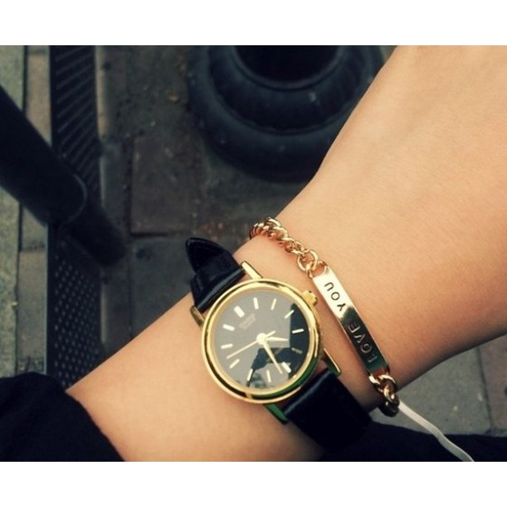 Đồng hồ nữ Casio LTP-1095Q-7A Chính hãng dây da mặt đen