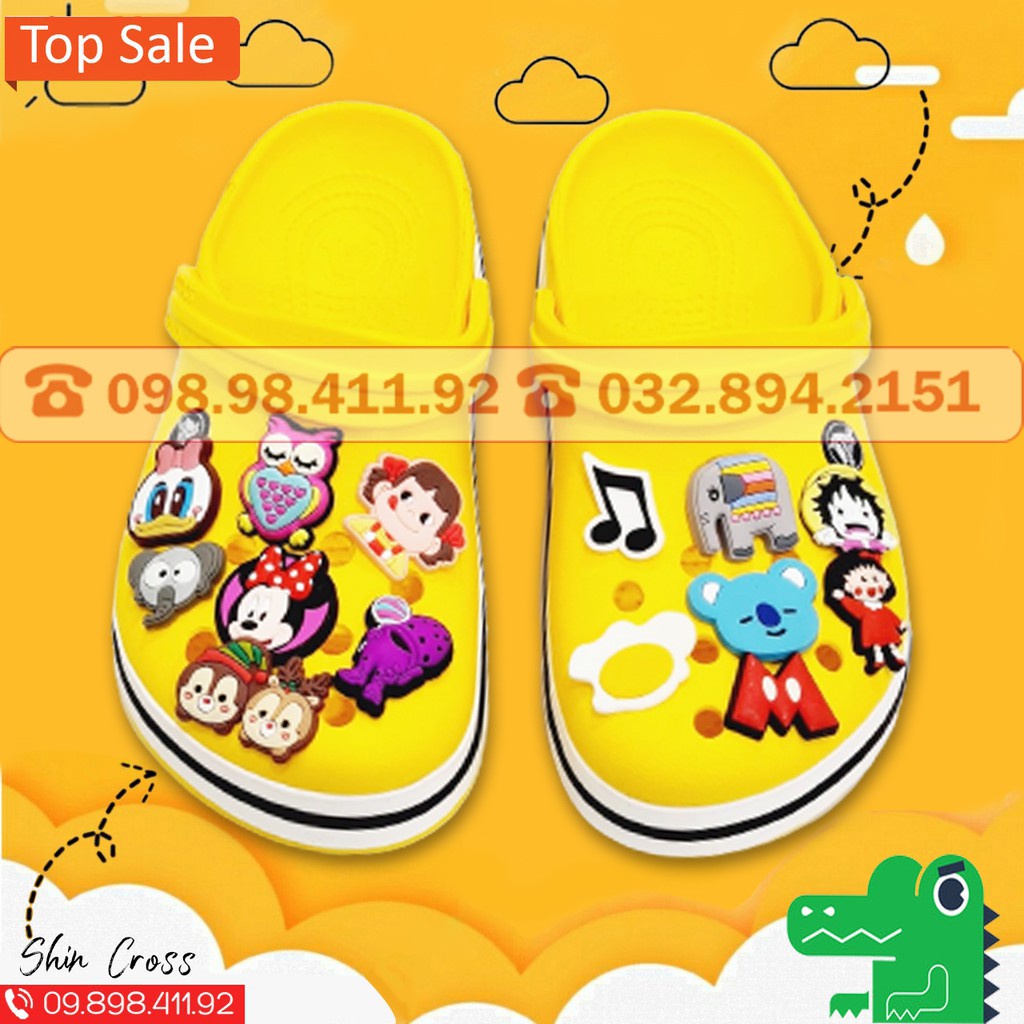 dép Cross đế bánh mì BAND tổng hợp màu bán chạy tặng thêm 12 sticker cross