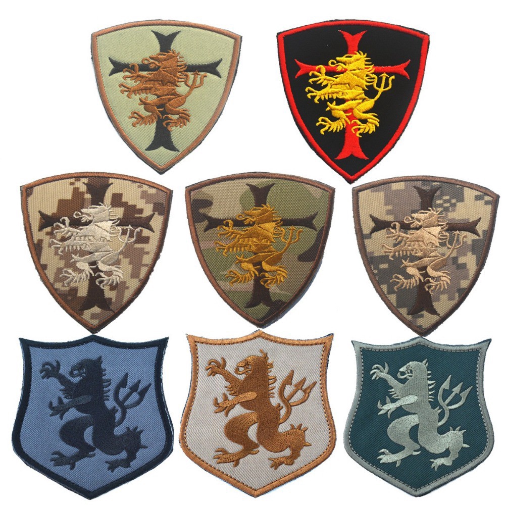 NSWDG NAVY SEAL TEAM 6 Gold Squadron DEVGRU LION CROSS CRUSADER SHIELD SWAT PATCH BADGE