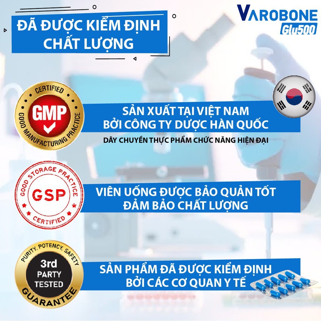 Viên Uống Glucosamine SHINPOONG VAROBONE GLU500 - Giúp Khớp Linh Hoạt