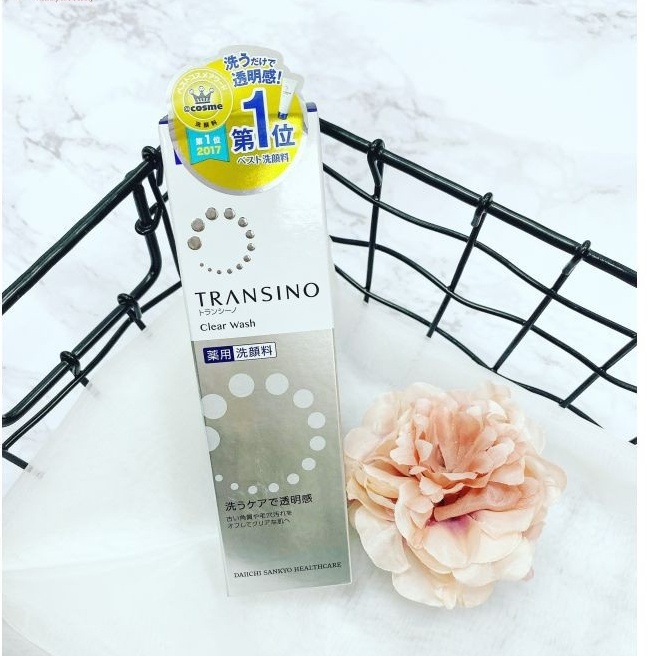 Sữa rửa mặt trắng da Transino Clear Wask 100g dưỡng trắng giảm thâm nám tàn nhang hiệu quả