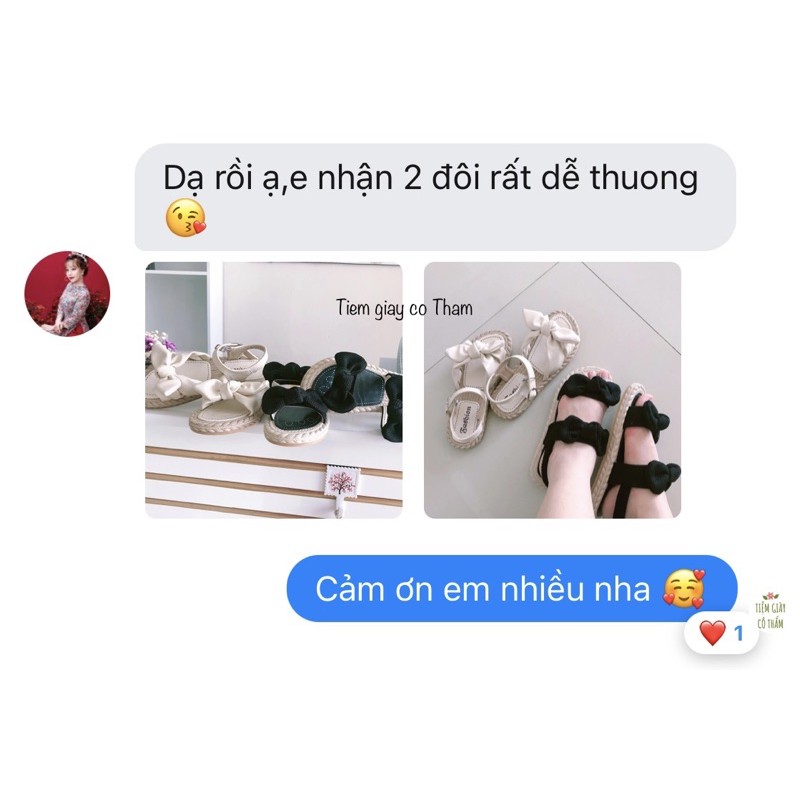 Sandal nơ vải size 35 - 40