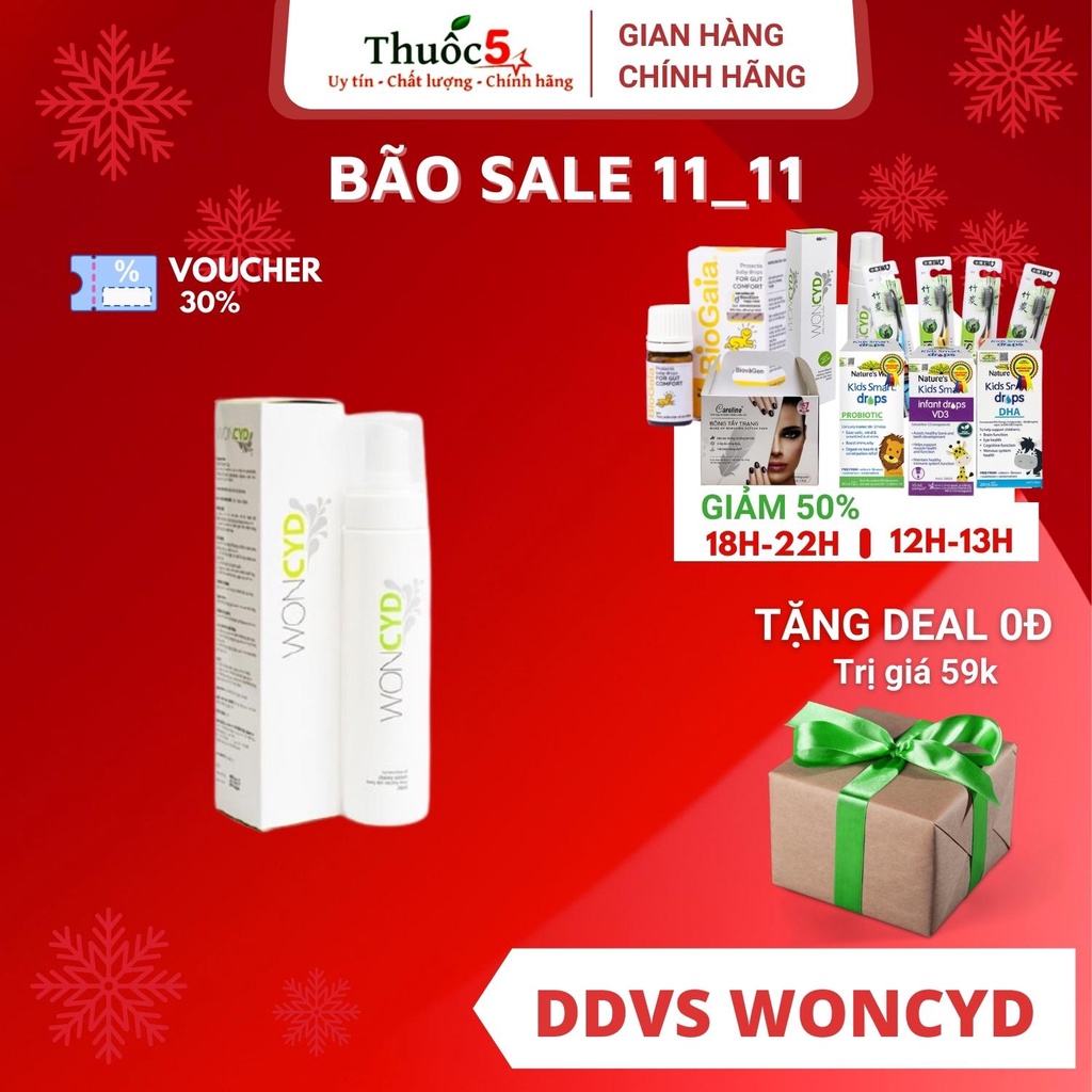 [Giá Gốc] Dung dịch vệ sinh phụ nữ WONCYD tạo bọt - chai 200ml