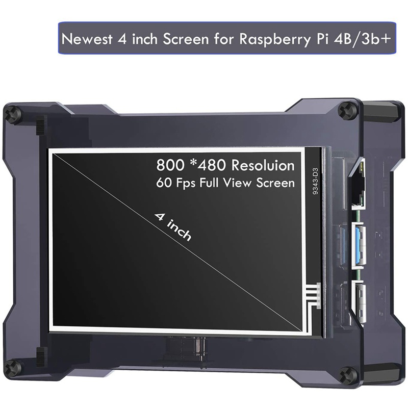 for Raspberry Pi 4 Touchscreen with Case & Fan, 4 Inch IPS Press Screen LCD Display, with Press Pen | BigBuy360 - bigbuy360.vn