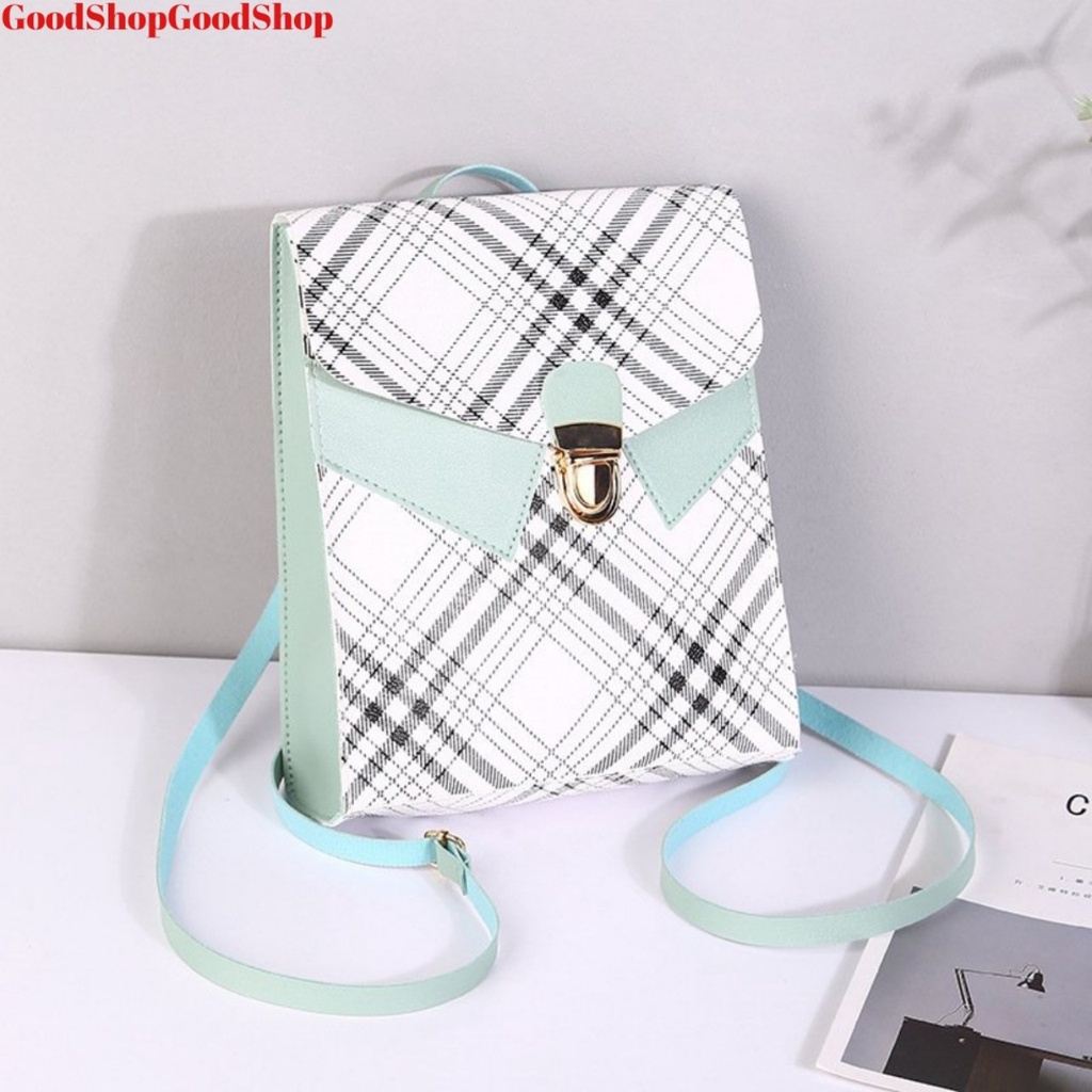 BALO NỮ THỜI TRANG, MẪU MỚI, ĐỘC LẠ NEW-0065 THIẾT KẾ HÌNH CỔ ÁO VÀ PHỐI CARO TRẺ TRUNG, NĂNG ĐỘNG, CHẤT LIỆU DA BỀN ĐẸP