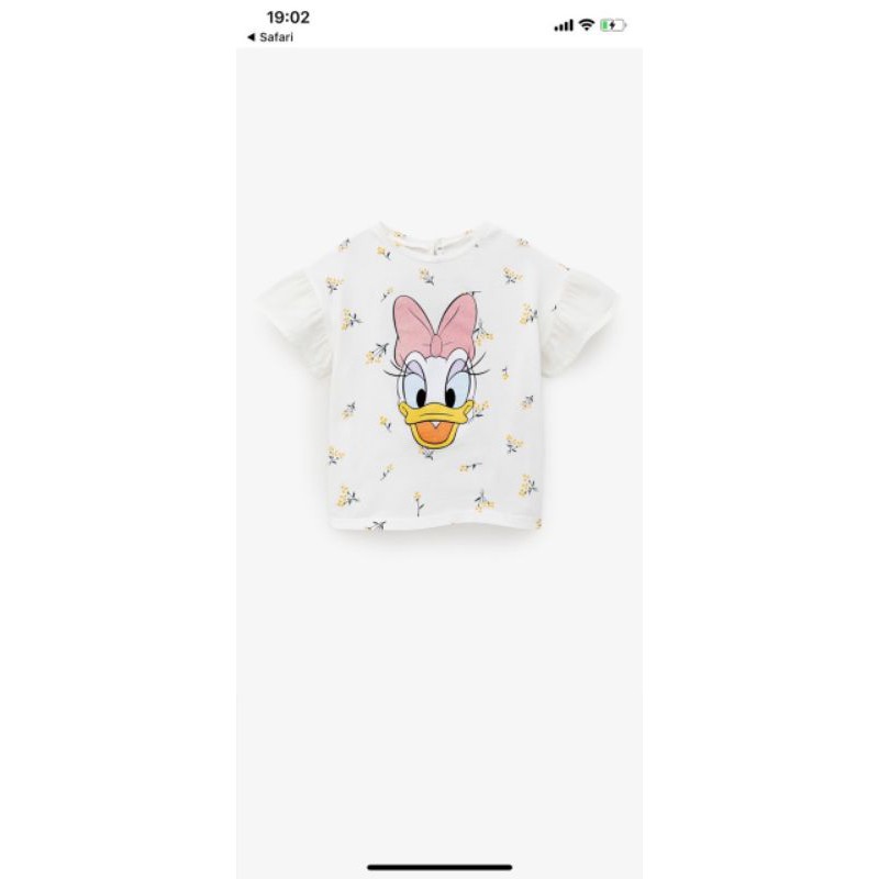 ÁO THUN VỊT DONALD BÉ GÁI NHÍ ZARA