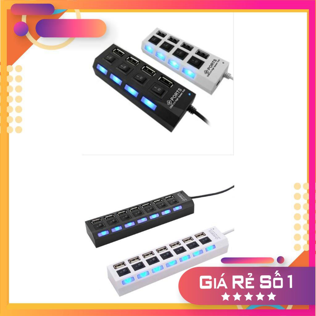 Hub USB 4/7 cổng hình ổ điện có công tắc