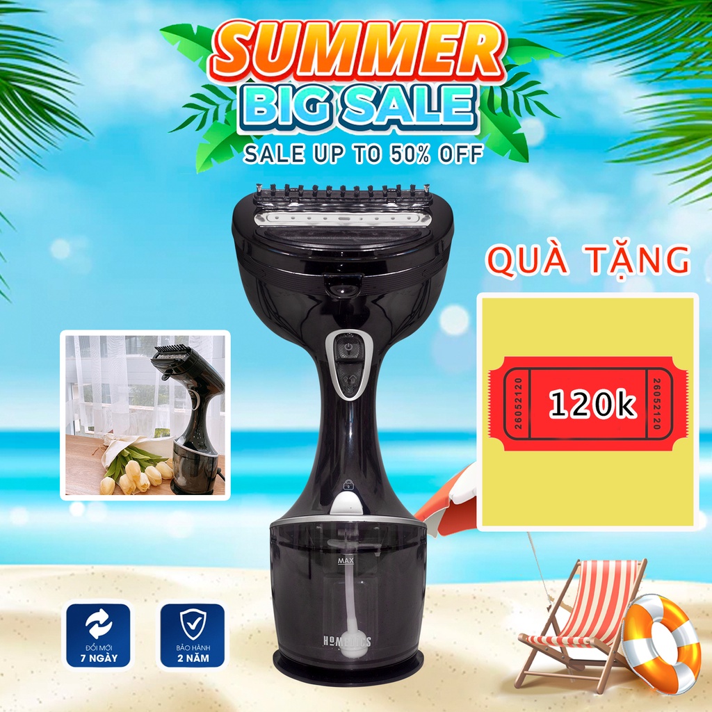 Bàn là hơi nước, Bàn ủi hơi nước cầm tay mini du lịch Homedics PS-HH50 Chính Hãng Của Mỹ Là siêu nhanh