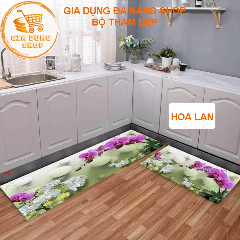 Thảm bếp thảm lau chân dành cho nhà bếp thảm 3D chống trơn trượt thấm hút nước