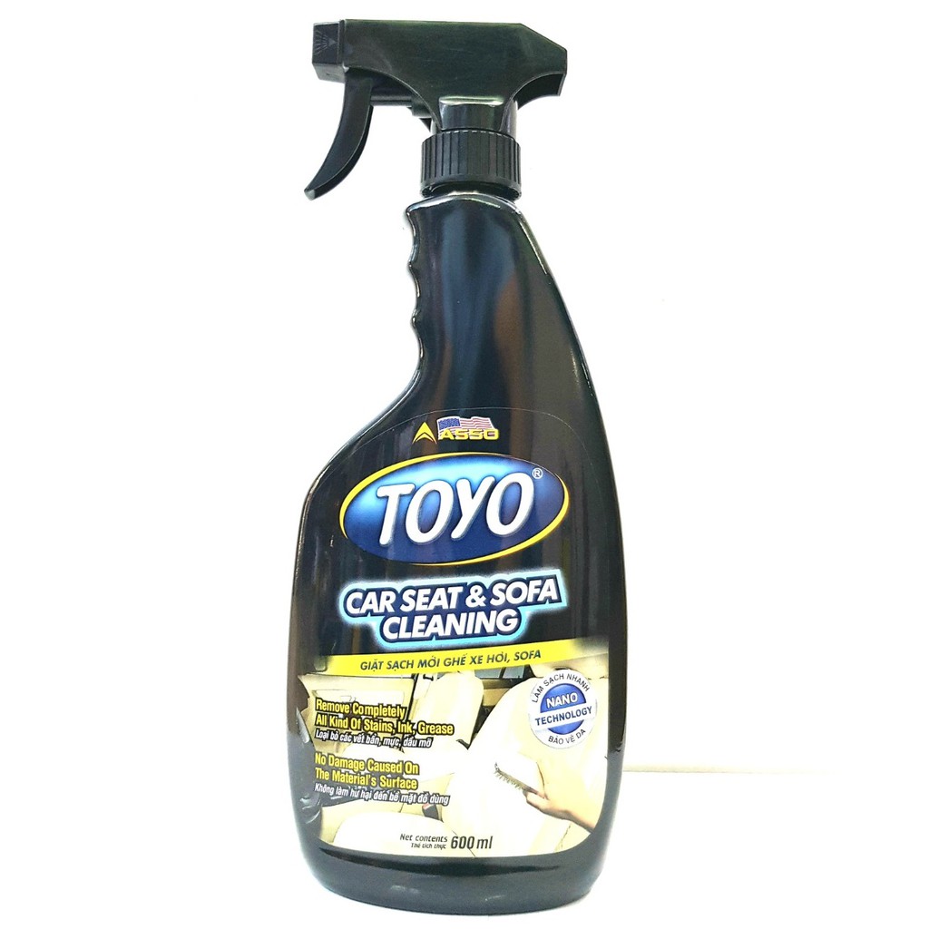 TOYO CAR SEAT & SOFA CLEANING GIẶC SẠCH MỚI GHẾ XE HƠI , SOFA 600ML