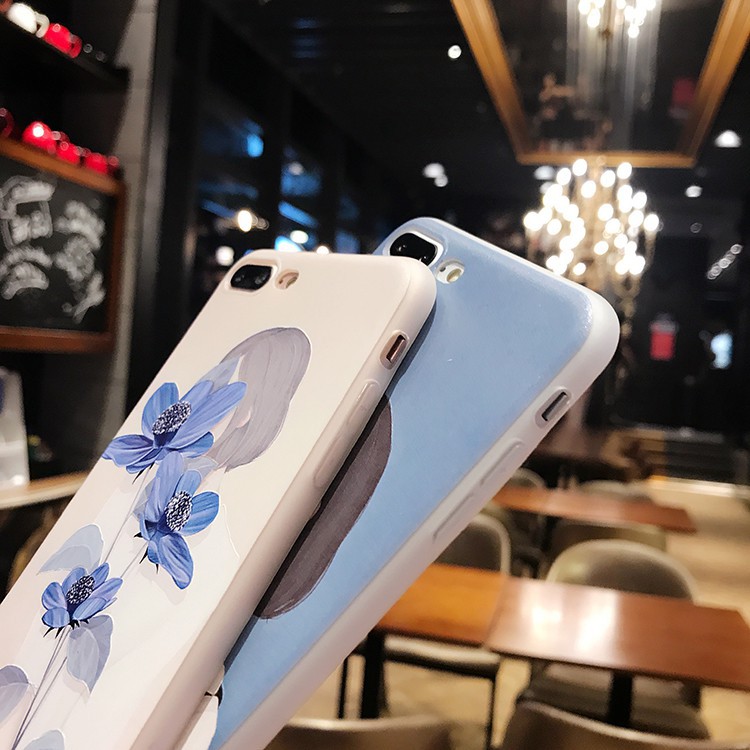Ốp iPhone - ốp lưng iPhone in hình cô gái và hoa châu âu cực đẹp và dễ thương 6 6s 7 8 plus x xr xsmax 11 pro max a164