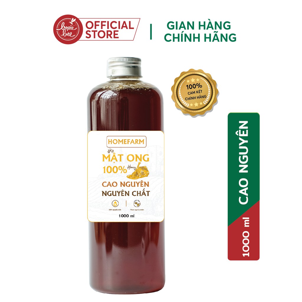 Mật Ong Nguyên Chất Cao Nguyên - Ngọt Tự Nhiên - Không thêm hương liệu 1000ml