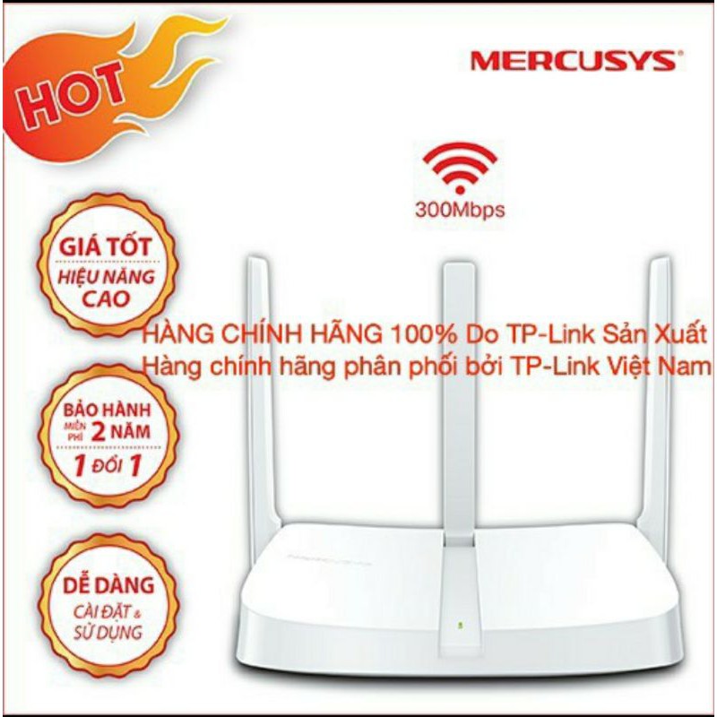 [Chính Hãng] Bộ phát wifi MERCUSYS 2 râu và 3 râu MW301R MW305R - CHÍNH HÃNG chuẩn tốc độ 300Mbps