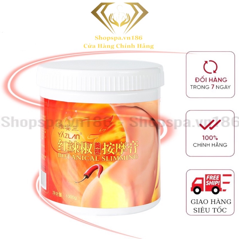 Kem Ớt Tan Mỡ Bụng Giảm Béo YAZLAN - Hộp 1000g
