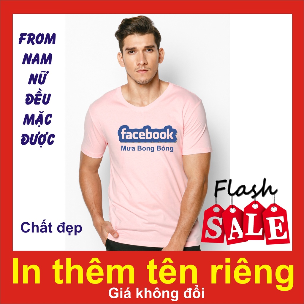 (đủ size - mịn.xịn.thơm - bao đổi trả) áo facebook , in logo facebook in thêm tên riêng