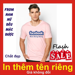 Áo facebook , in logo facebook in thêm tên riêng