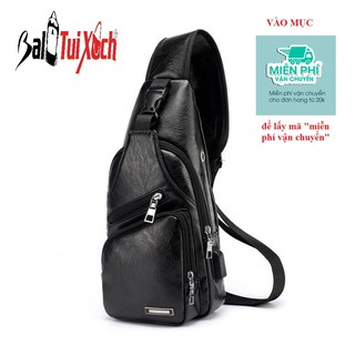 Túi đeo chéo nam. túi da đeo chéo , túi da thời trang nam loại DA07