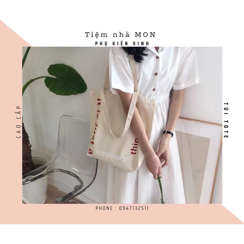 💥 TÚI TOTE 💥TÚI VẢI CANVAS đựng đồ đi học cỡ lớn đựng vừa laptop phong cách ulzzang giá rẻ💥 thời trang phong cách