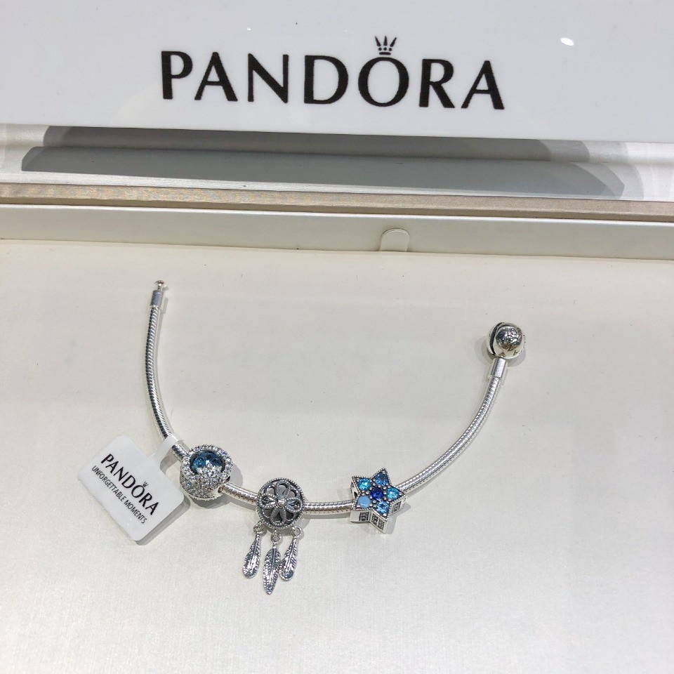 PANDORA Vòng đeo tay mạ bạc 925 họa tiết Dreamcatcher thời trang cho nữ AAs031 66