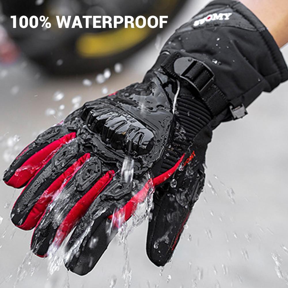 Găng Tay Xe Máy Đi mưa SUOMY 100%, Găng Tay Da I Con 100% da cực chất